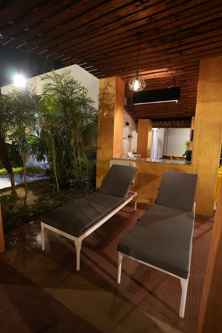 Farmhouse Resort with Pool, Pavilion, Bar and Game Room (  7 ) — Living Room and Dining Area