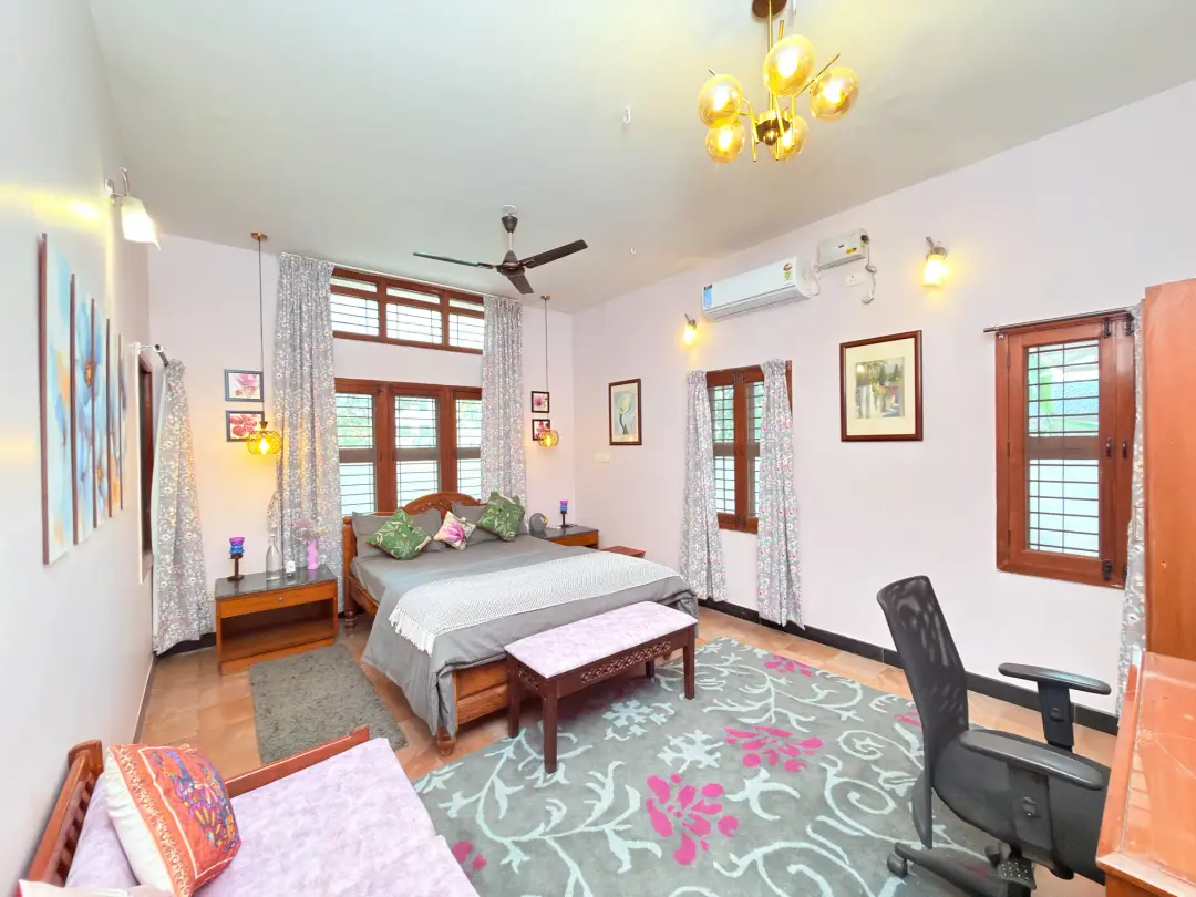 Vana Vista – 5BHK Luxury Garden Villa — First Bedroom
