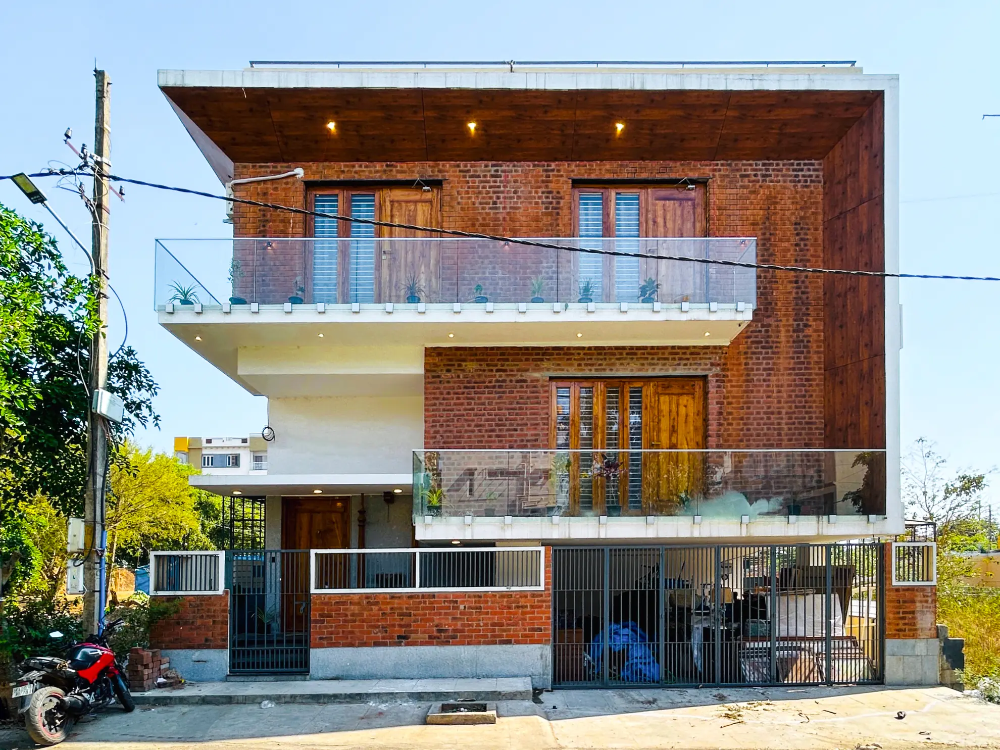 Aurora Heights – 4BHK Luxury Villa with Private Theatre — Entrance & Parking