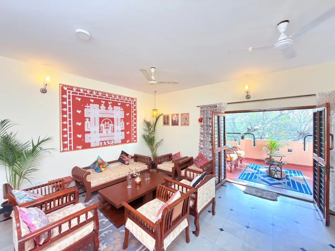 Vana Vista – 5BHK Luxury Garden Villa — Living Area
