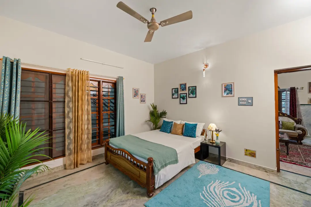 Lucent Luxe – 4BHK Luxury Villa with Private Theatre — First Bedroom