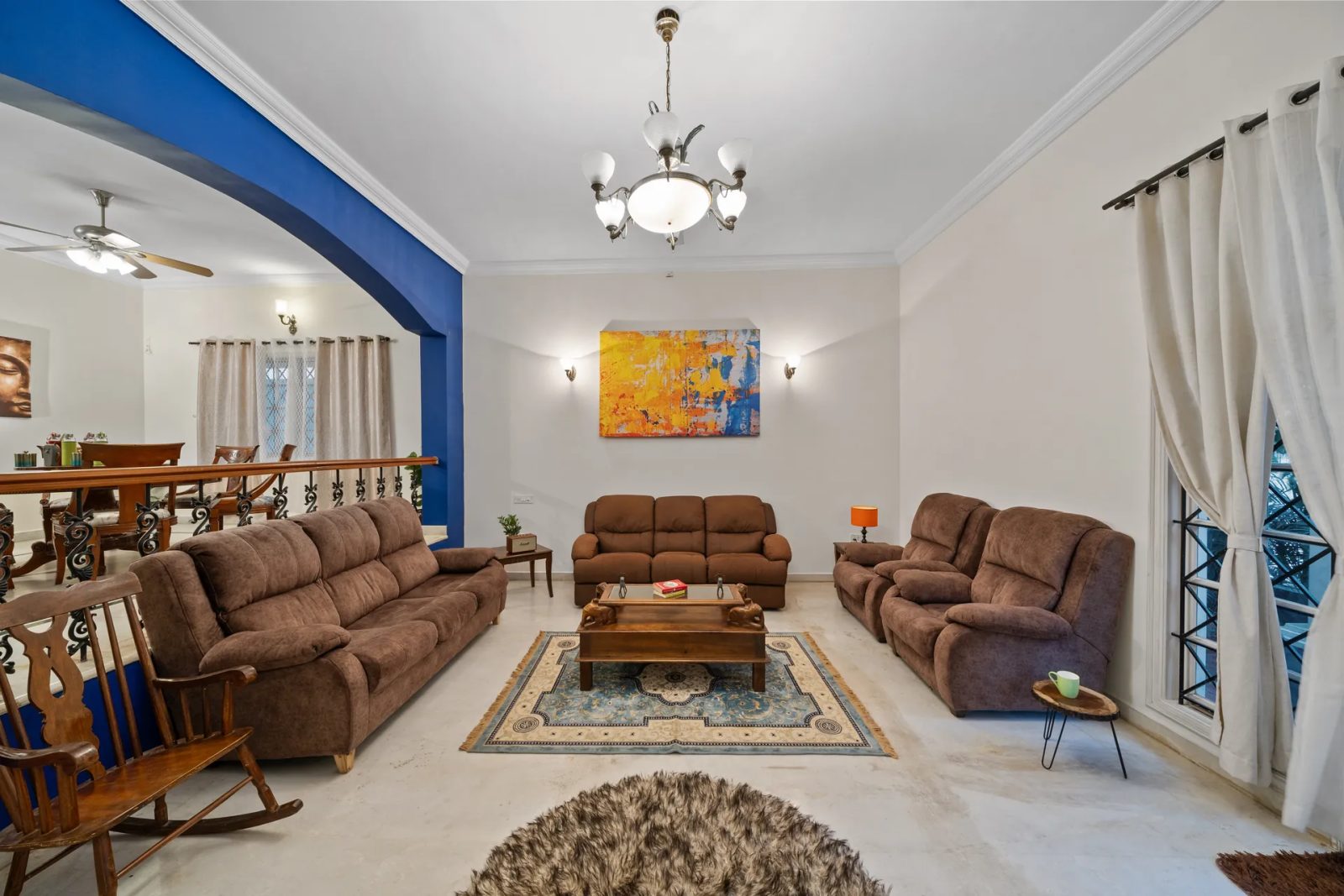 Urban Escape – 4BHK Villa for Shoots in Koramangala — escape-Living Area