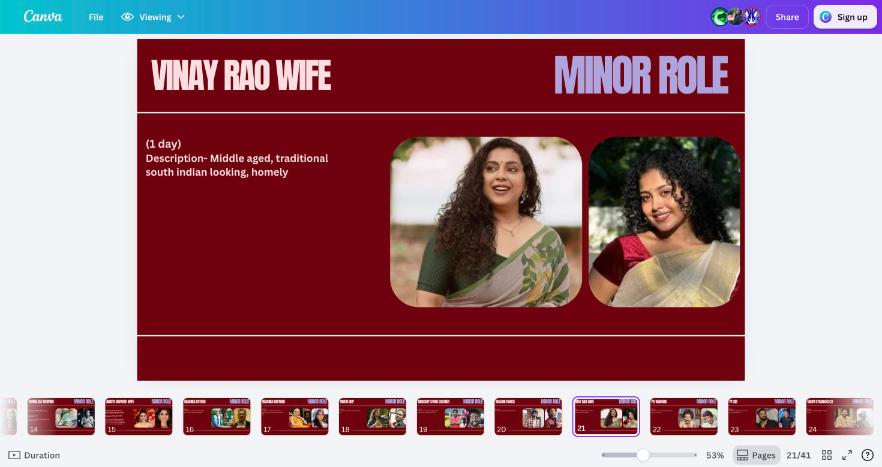 Reference for Vinay Rao's Wife (Minor)
