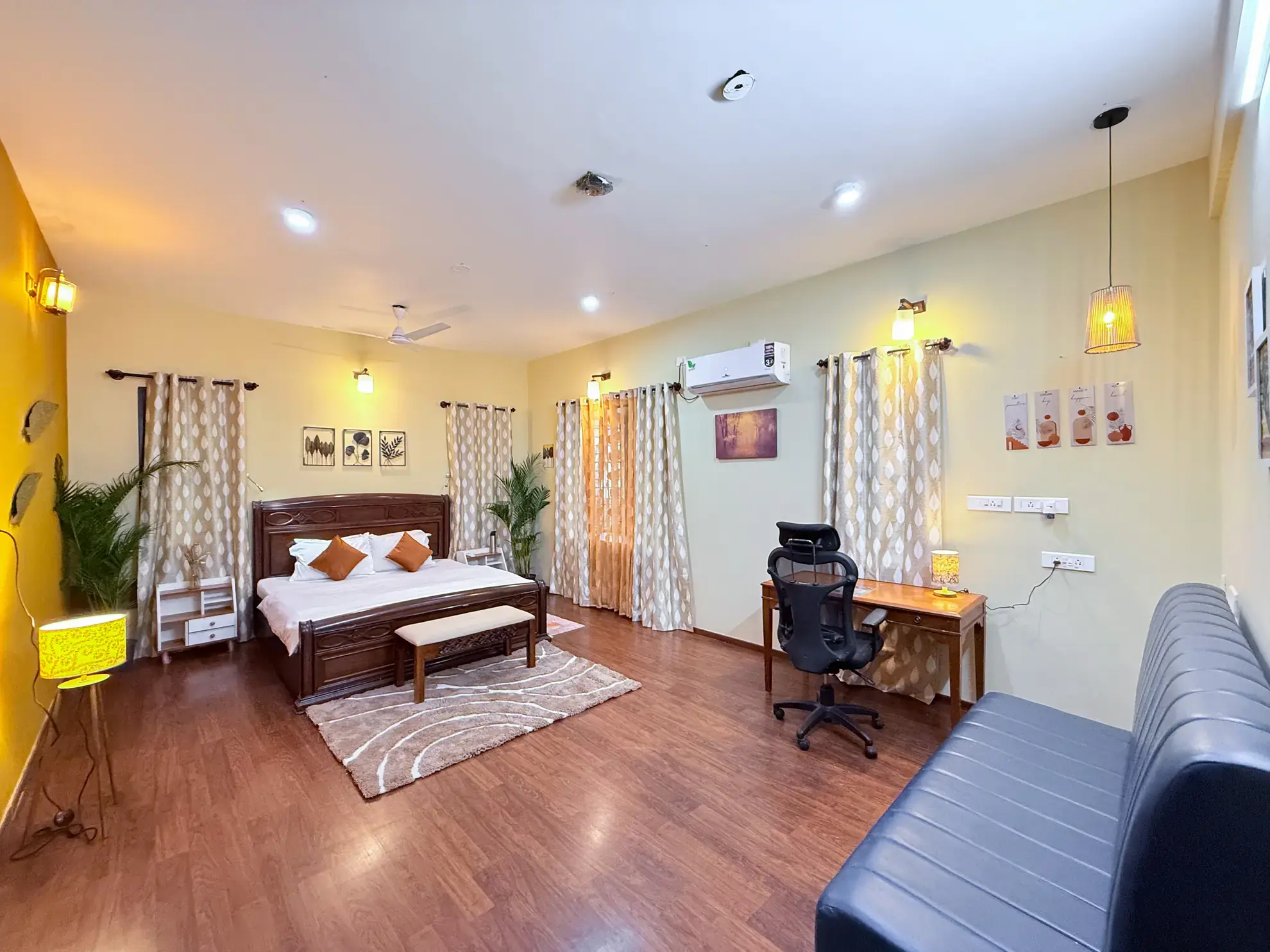 Lagoon Luxe – 4BHK Luxury Villa with Rooftop Pool — Bedrooms & Private Interiors