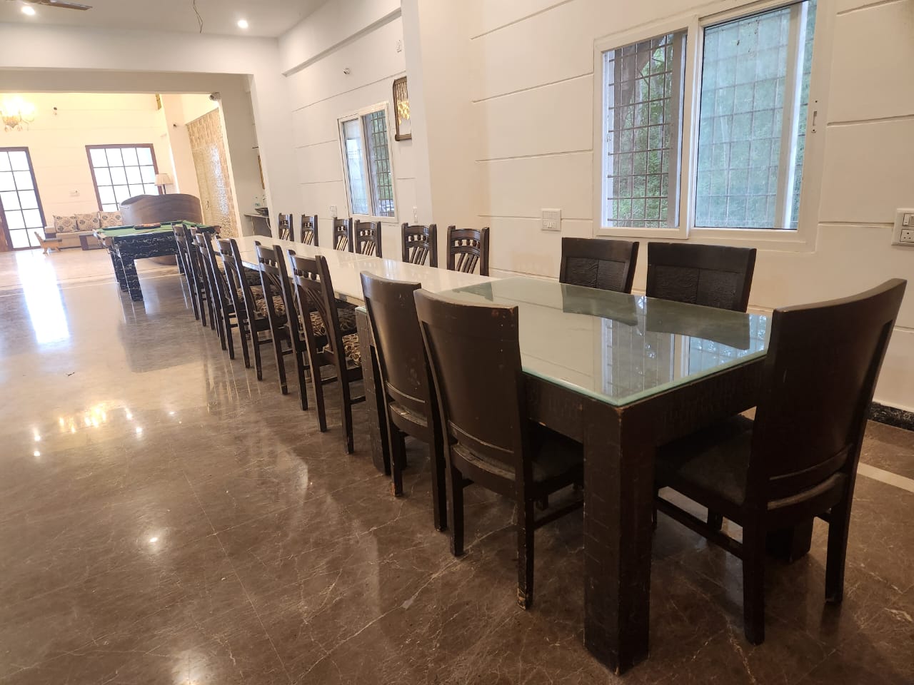Vill Resort — Grand Halls, Pool & Lush Grounds ( 5 ) — Banquet & Dining Hall - Long-Table Banquet Hall