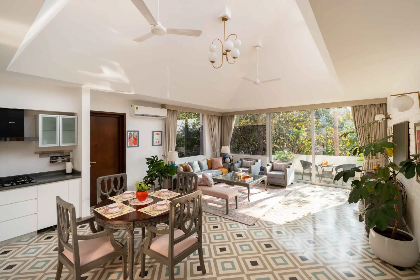 Vlove Homes – 2BHK Home for Shoots in Candolim — Dining Area