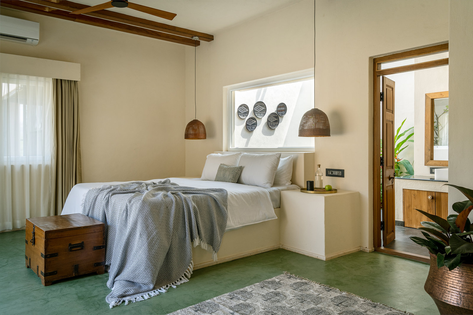 Mountain-Side Aesthetic Villa with Courtyards & Private Pool, Yellodu — Bedrooms