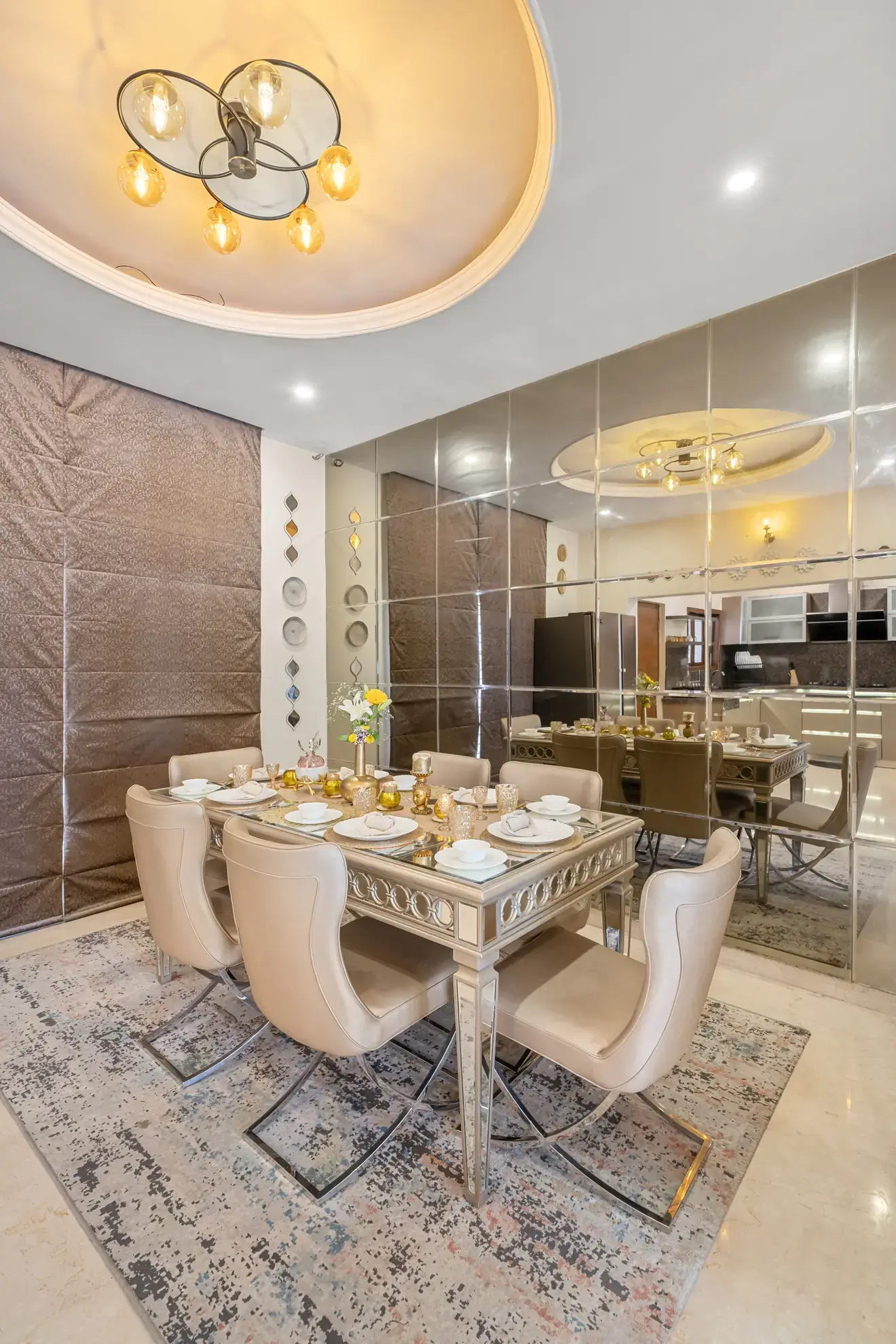 Modern Mirage – 4BHK Contemporary Luxury Villa — Dining Area