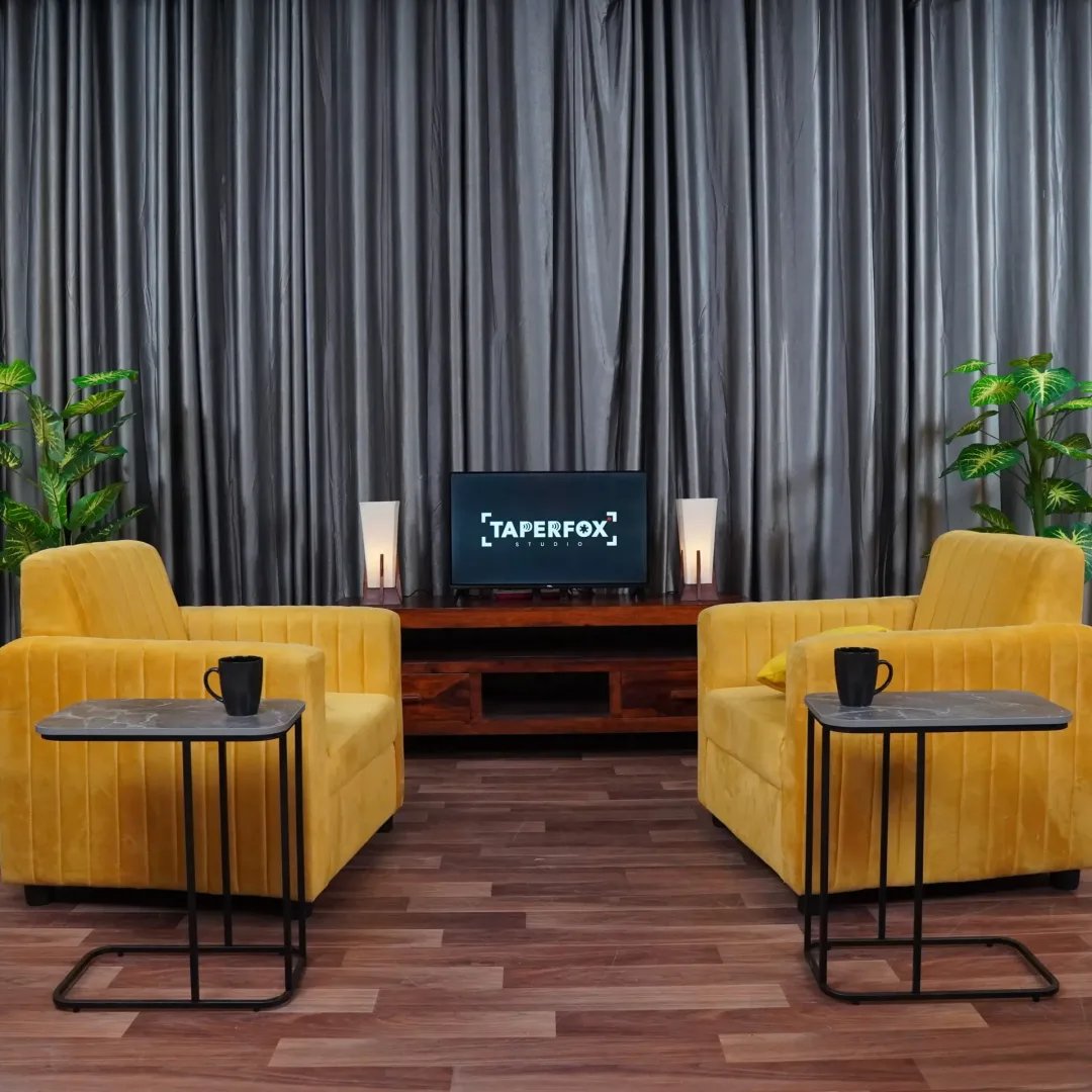 Podcast Studio Prime – Curtain Set with Colour Lighting, Indiranagar — Podcast Studio Prime