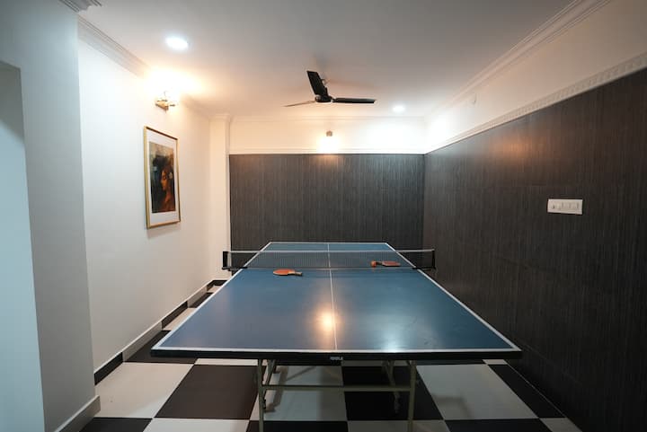 Farmhouse Resort with Pool, Pavilion, Bar and Game Room (  7 ) — Indoor Game Room with TT Table and Carrom