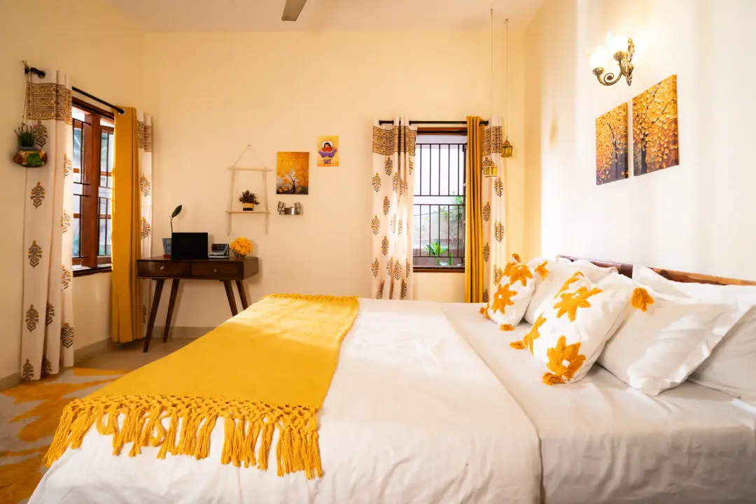 Bougain Blossom – 4BHK Luxe Retro Villa — Second Bedroom