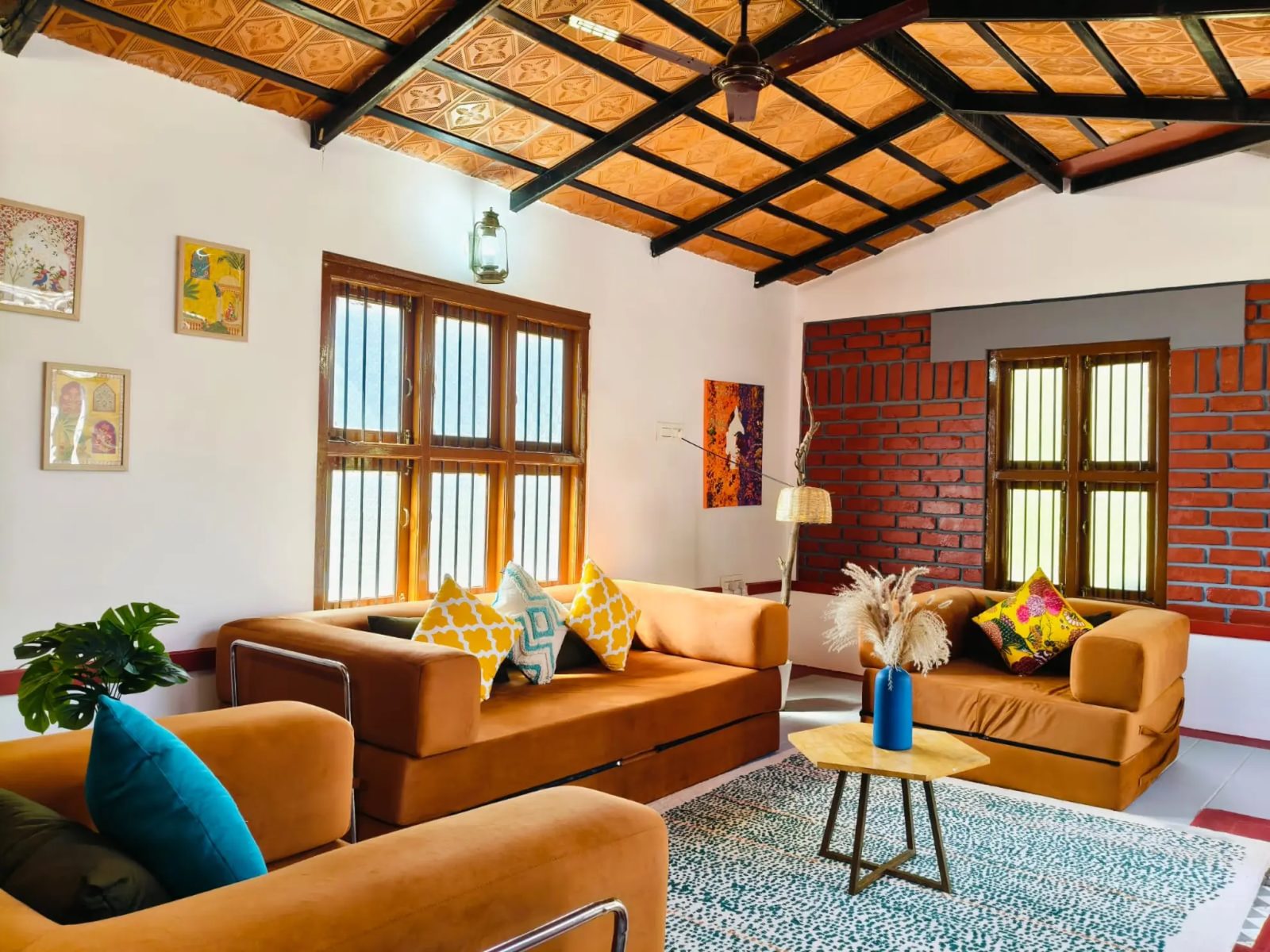 Oasis Courtyard – 1BHK Home for Shoots in Hosur — Living Area