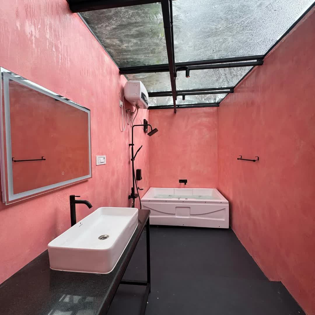 Contemporary 5BHK Pool Villa on 1-Acre Farm near Hennur 9 — Jacuzzi Suite with Skylit Bathroom