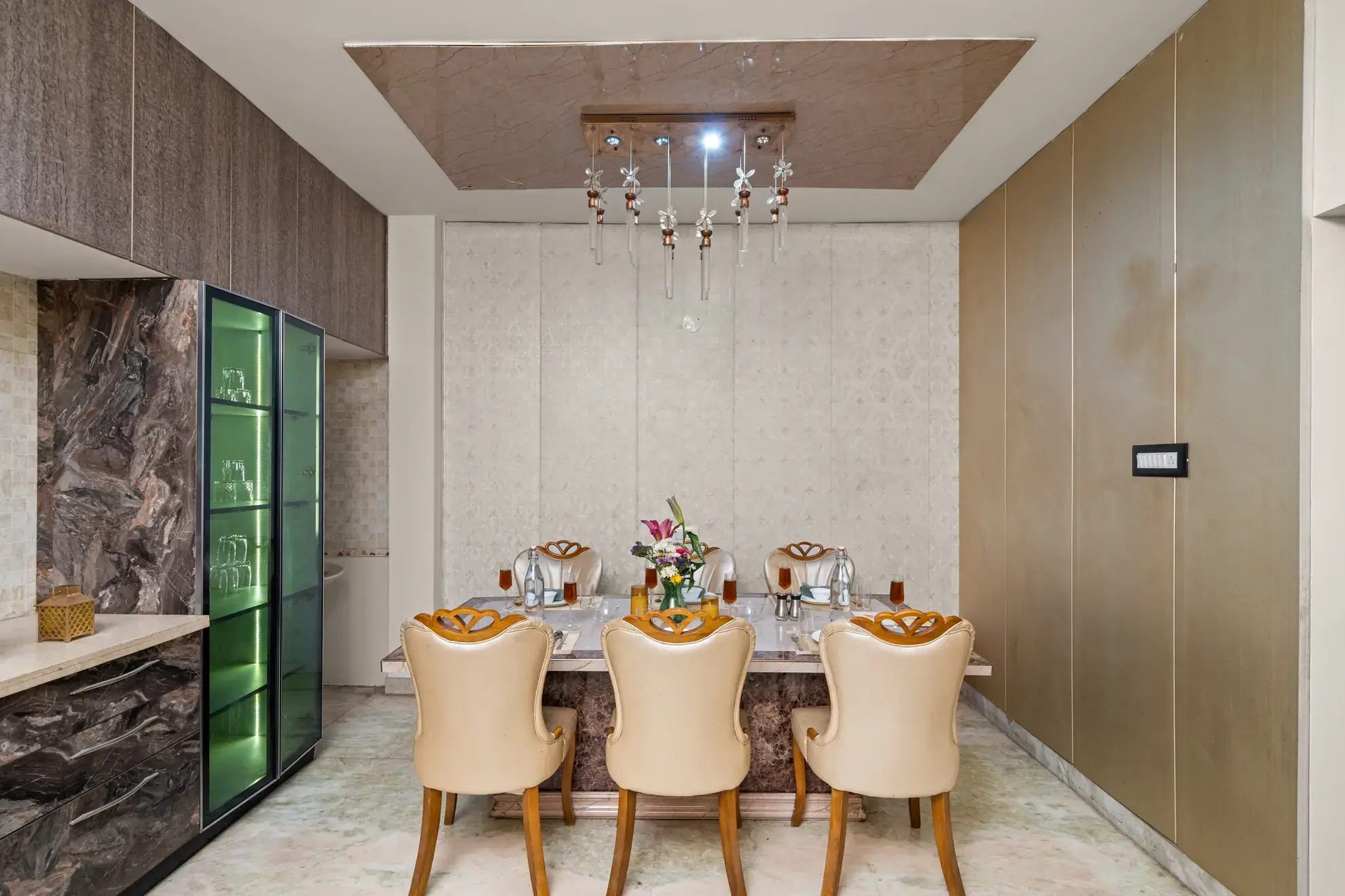 Lucent Luxe – 4BHK Luxury Villa with Private Theatre — Dining Area