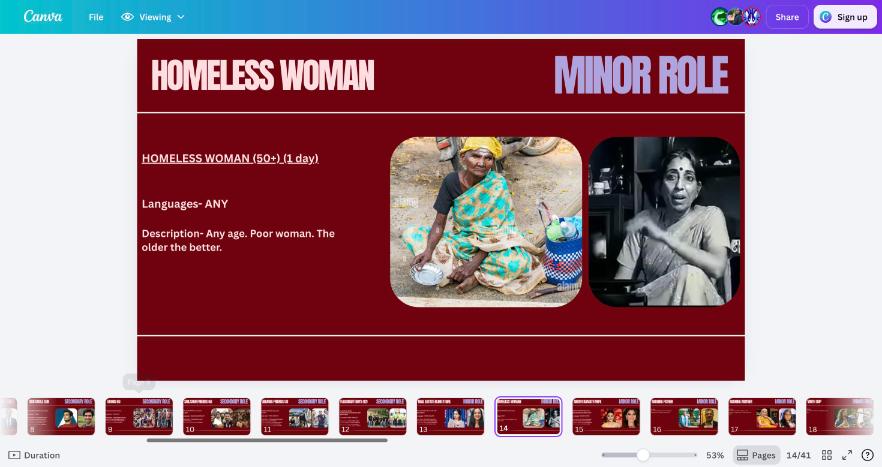 Reference for Homeless Woman (Minor)