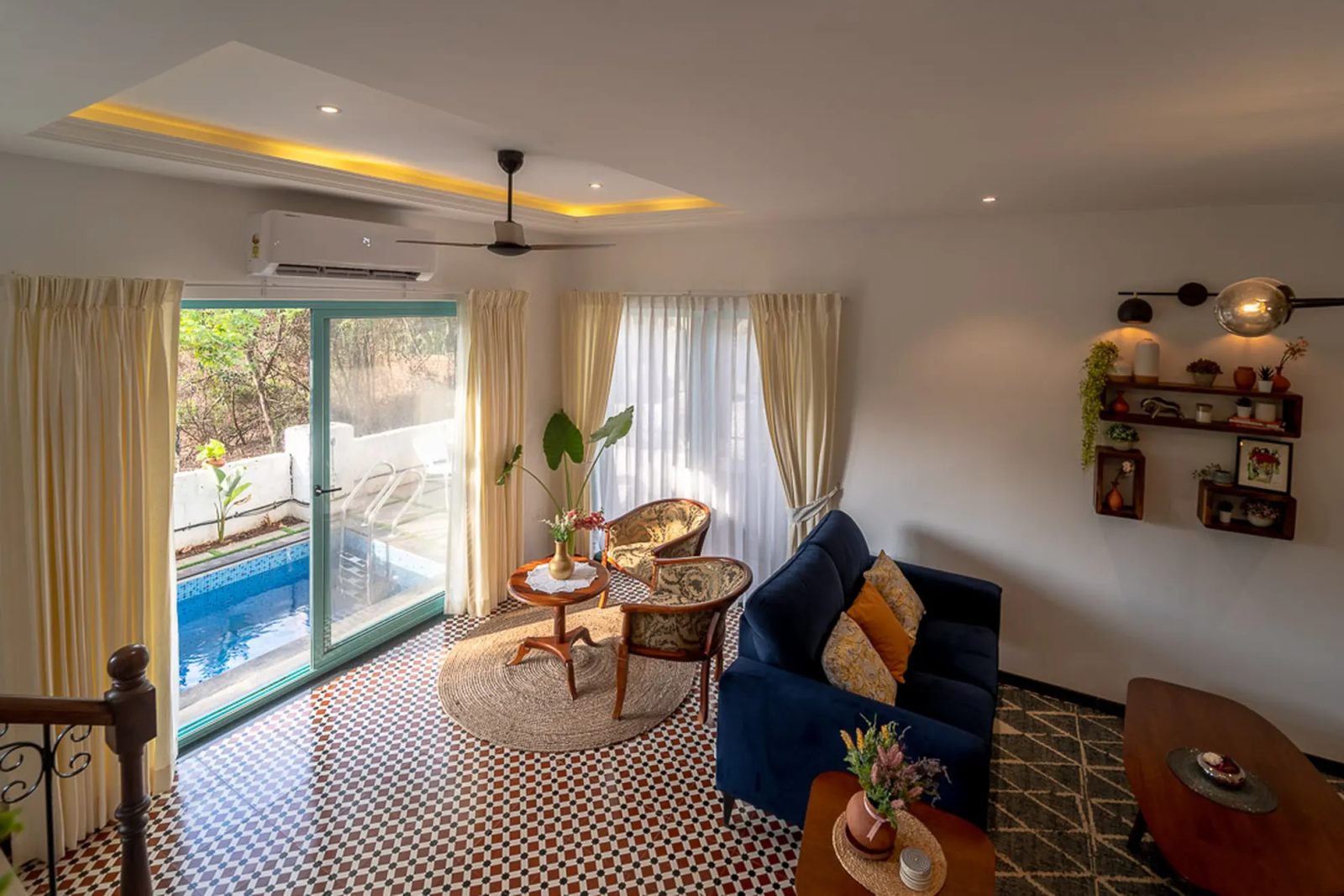 Jasmine House – 3BHK Villa for Shoots in Anjuna — Living Area
