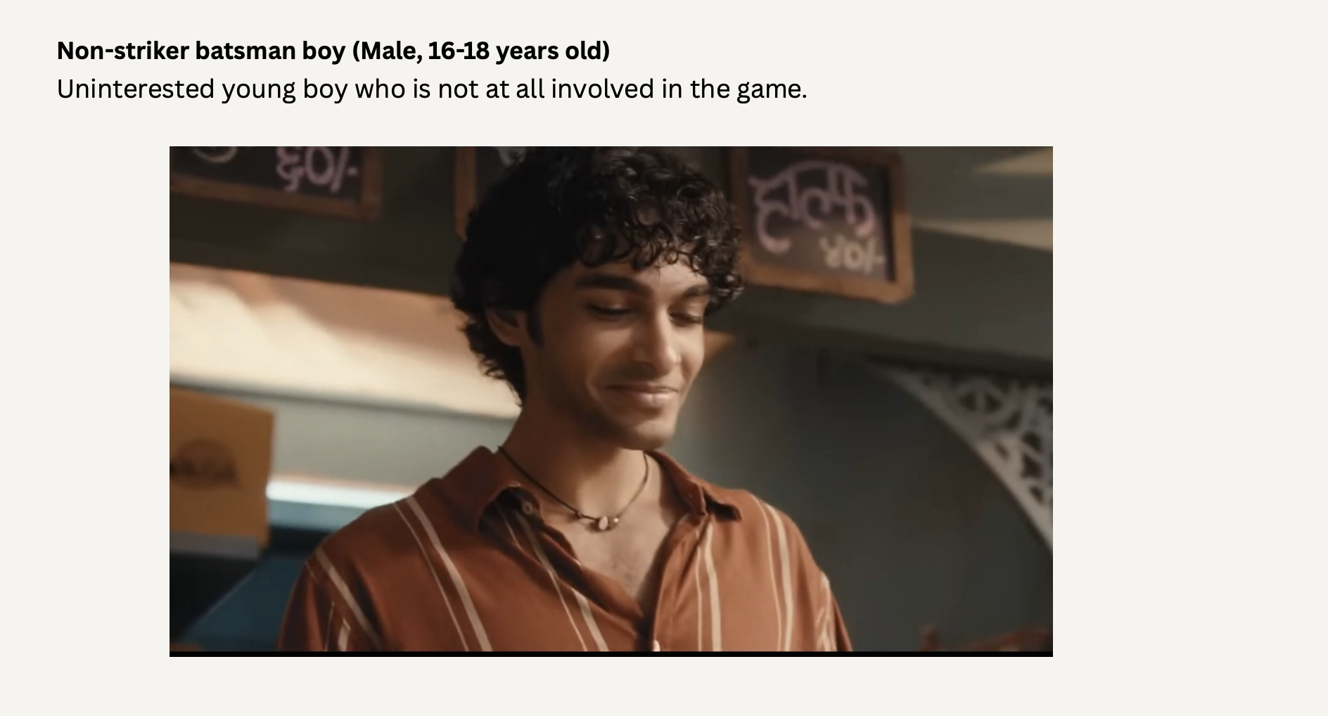 Reference for Non-Striker Boy (Male, 16–18 yrs)